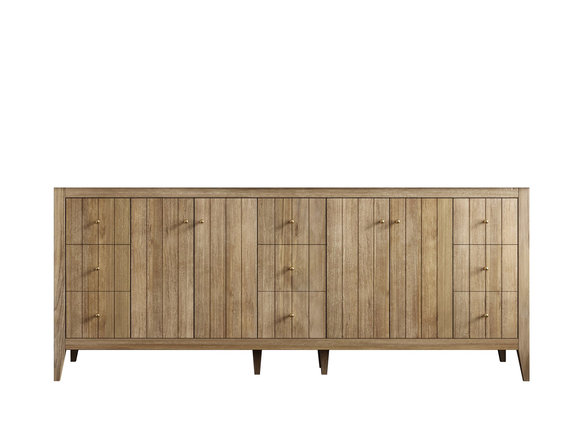 Atlanta Teak Wood 84 in. W x 22 in. D Double Sink Bathroom Vanity - Willow Bath and Vanity