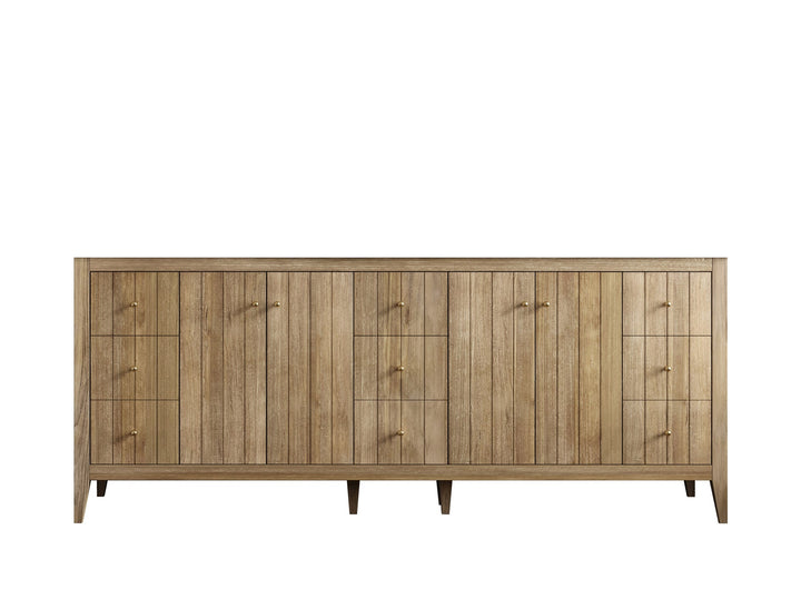 Atlanta Teak Wood 84 in. W x 22 in. D Double Sink Bathroom Vanity - photo 6