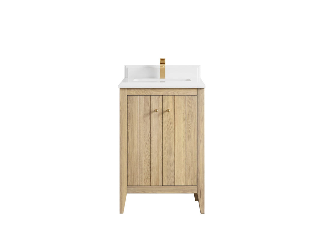 Atlanta White Oak 24 in. W x 22 in. D Single Sink Bathroom Vanity - Willow Bath and Vanity