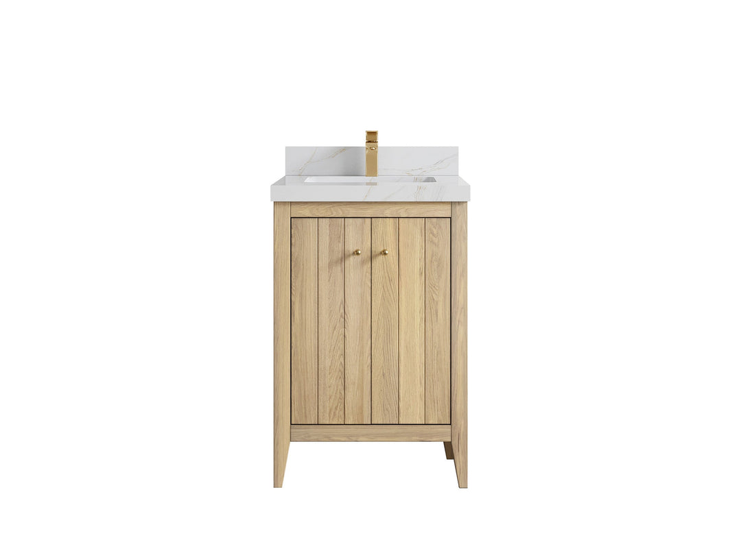 Atlanta White Oak 24 in. W x 22 in. D Single Sink Bathroom Vanity - Willow Bath and Vanity