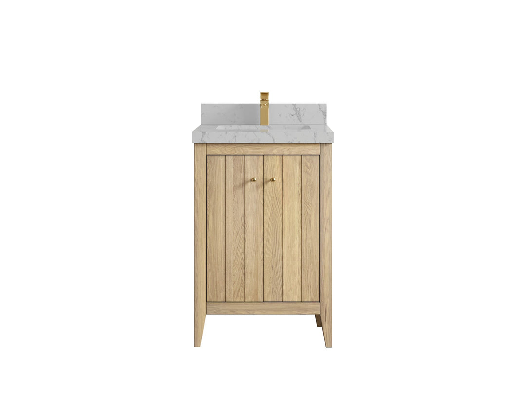 Atlanta White Oak 24 in. W x 22 in. D Single Sink Bathroom Vanity - Willow Bath and Vanity