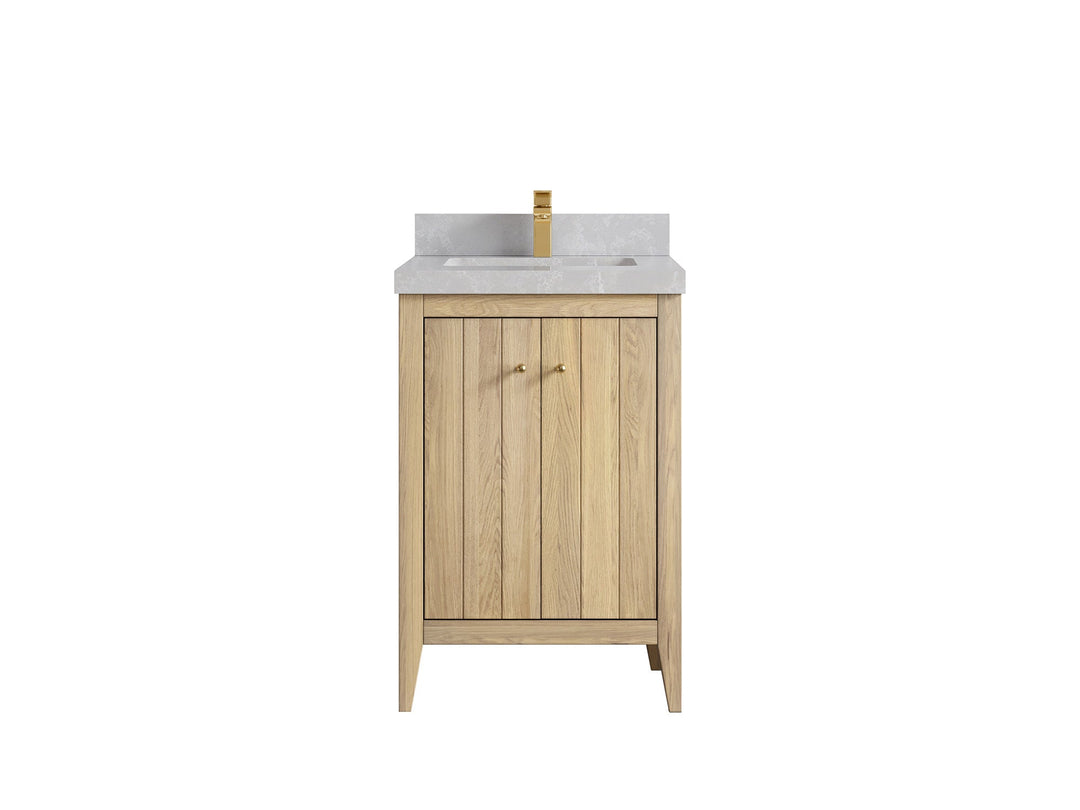 Atlanta White Oak 24 in. W x 22 in. D Single Sink Bathroom Vanity - Willow Bath and Vanity