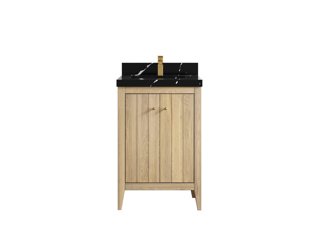 Atlanta White Oak 24 in. W x 22 in. D Single Sink Bathroom Vanity - Willow Bath and Vanity