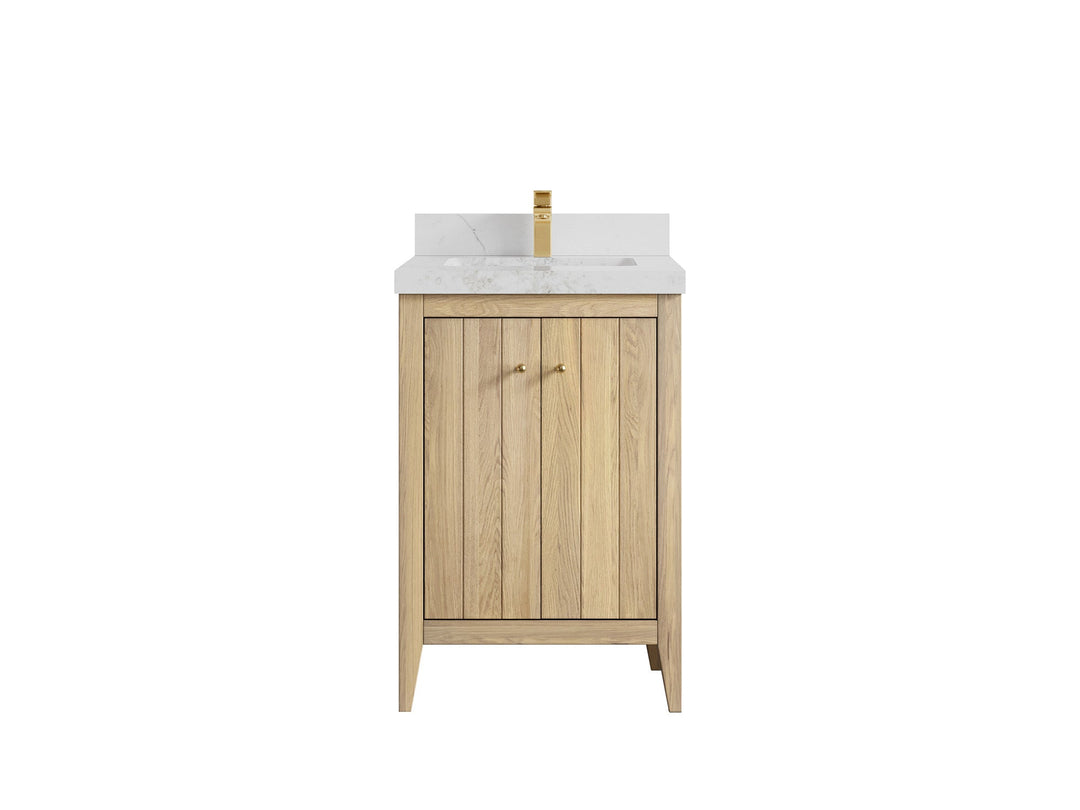 Atlanta White Oak 24 in. W x 22 in. D Single Sink Bathroom Vanity - Willow Bath and Vanity