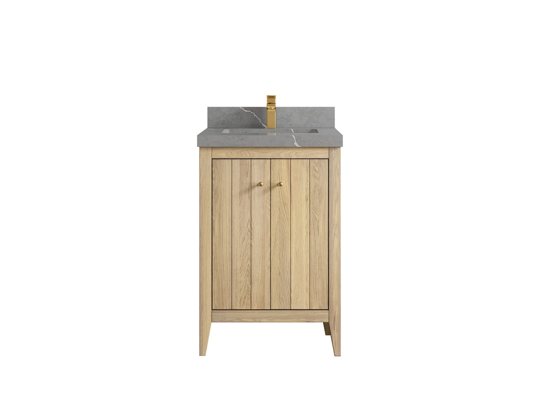 Atlanta White Oak 24 in. W x 22 in. D Single Sink Bathroom Vanity - Willow Bath and Vanity