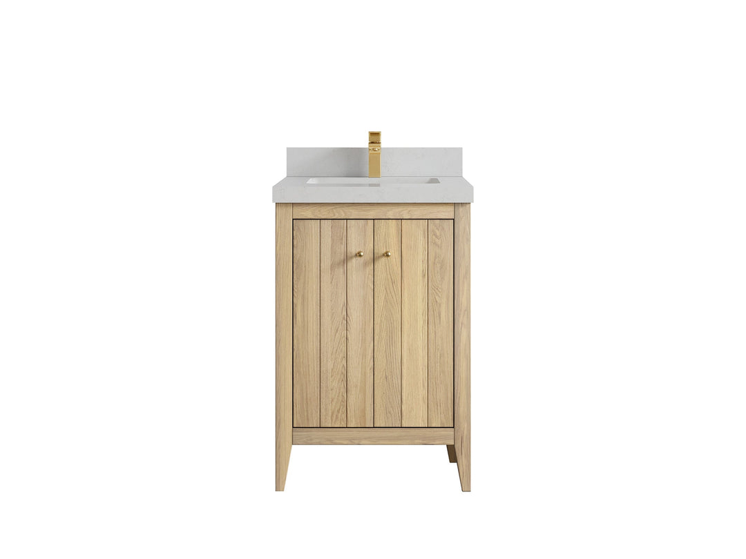 Atlanta White Oak 24 in. W x 22 in. D Single Sink Bathroom Vanity - Willow Bath and Vanity