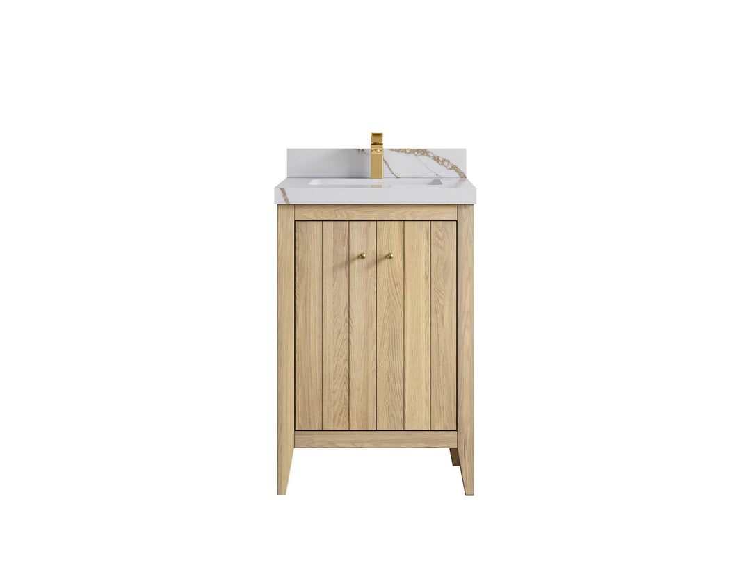 Atlanta White Oak 24 in. W x 22 in. D Single Sink Bathroom Vanity - Willow Bath and Vanity
