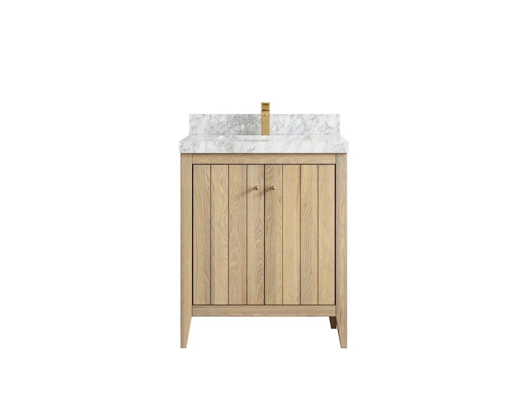 Atlanta White Oak 30 in. W x 22 in. D Single Sink Bathroom Vanity - Willow Bath and Vanity