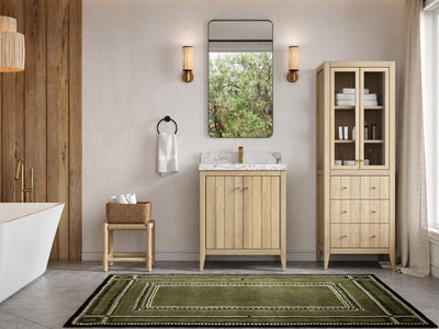 Atlanta White Oak 30 in. W x 22 in. D Single Sink Bathroom Vanity - Willow Bath and Vanity