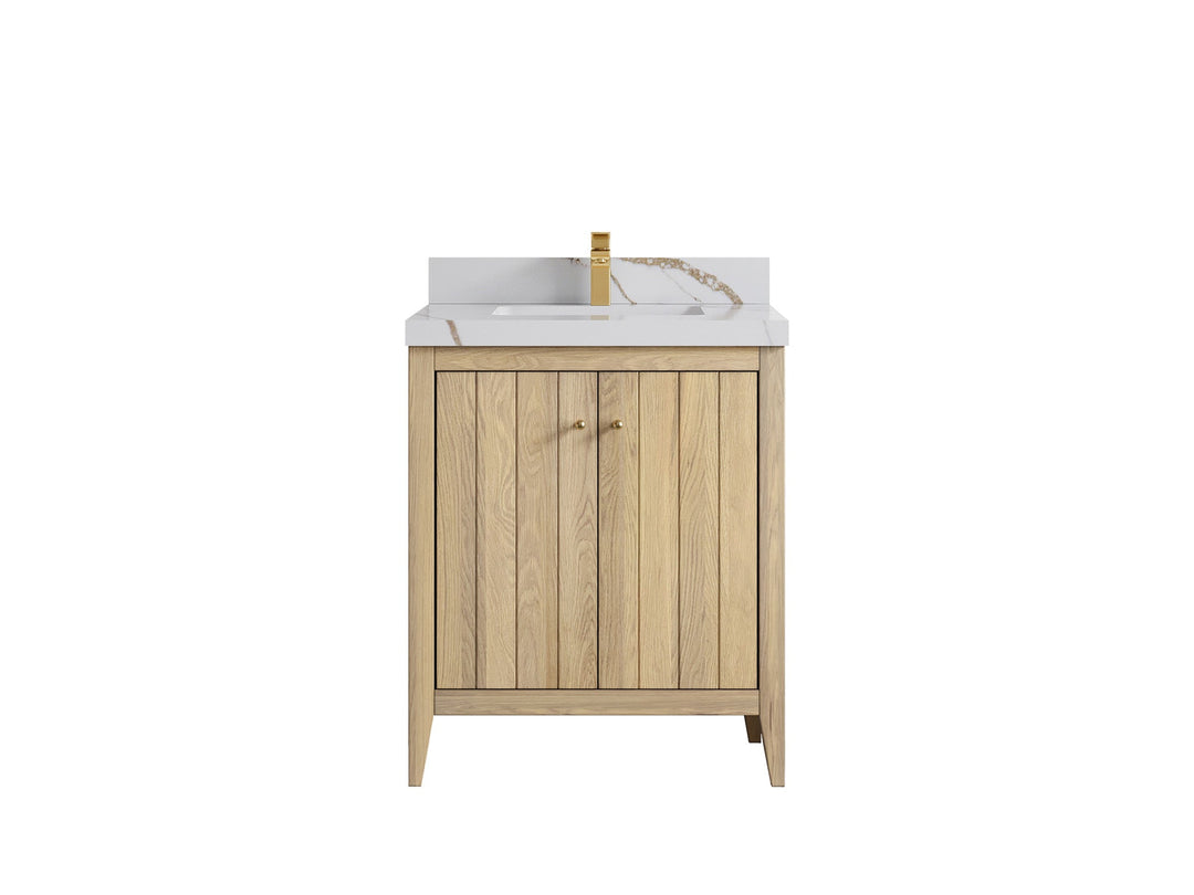 Atlanta White Oak 30 in. W x 22 in. D Single Sink Bathroom Vanity - Willow Bath and Vanity