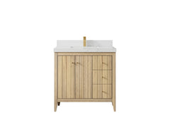 Atlanta White Oak 36 in. W x 22 in. D Center Sink Bathroom Vanity - photo 28