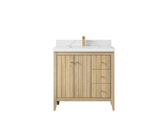 Atlanta White Oak 36 in. W x 22 in. D Center Sink Bathroom Vanity - photo 16