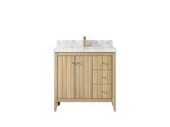 Atlanta White Oak 36 in. W x 22 in. D Center Sink Bathroom Vanity - photo 10