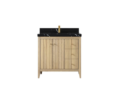 Atlanta White Oak 36 in. W x 22 in. D Center Sink Bathroom Vanity - Willow Bath and Vanity