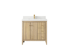 Atlanta White Oak 36 in. W x 22 in. D Center Sink Bathroom Vanity - photo 42
