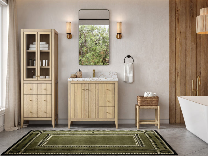 Atlanta White Oak 36 in. W x 22 in. D Center Sink Bathroom Vanity - photo 4