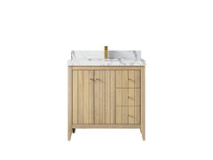 Atlanta White Oak 36 in. W x 22 in. D Center Sink Bathroom Vanity - photo 20