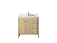 Atlanta White Oak 36 in. W x 22 in. D Center Sink Bathroom Vanity - photo 34