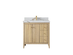 Atlanta White Oak 36 in. W x 22 in. D Center Sink Bathroom Vanity - photo 14