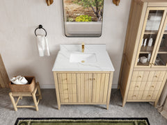 Atlanta White Oak 36 W x 22 D Center Sink Vanity for Elegant Bathrooms - photo 23