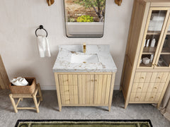 Atlanta White Oak 36 W x 22 D Center Sink Vanity for Elegant Bathrooms - photo 37