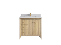Atlanta White Oak 36 W x 22 D Center Sink Vanity for Elegant Bathrooms - photo 1