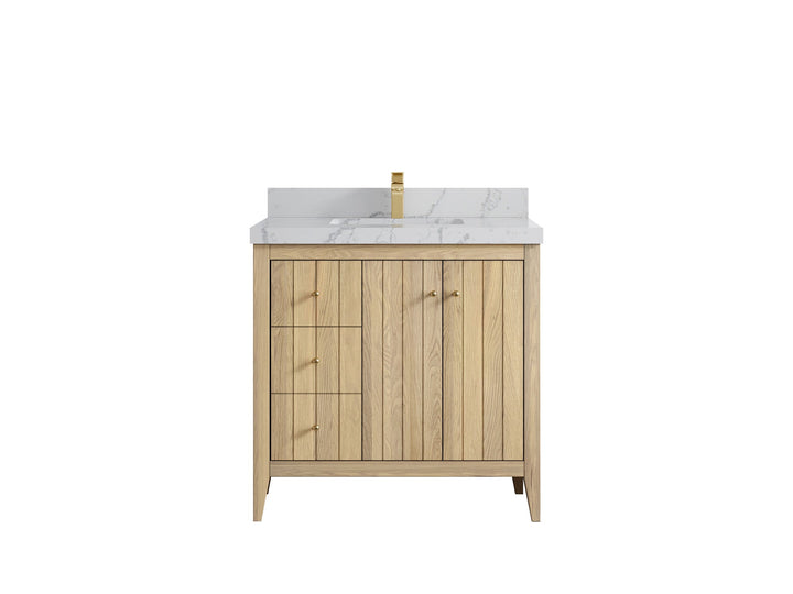 Atlanta White Oak 36" W x 22" D Center Sink Vanity for Elegant Bathrooms - photo 43