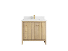 Atlanta White Oak 36 W x 22 D Center Sink Vanity for Elegant Bathrooms - photo 26