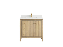 Atlanta White Oak 36 W x 22 D Center Sink Vanity for Elegant Bathrooms - photo 44