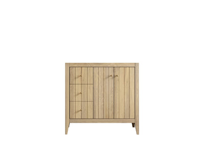 Atlanta White Oak 36" W x 22" D Center Sink Vanity for Elegant Bathrooms - Willow Bath and Vanity