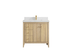 Atlanta White Oak 36 W x 22 D Center Sink Vanity for Elegant Bathrooms - photo 30