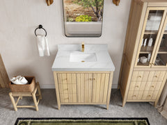 Atlanta White Oak 36 W x 22 D Center Sink Vanity for Elegant Bathrooms - photo 21