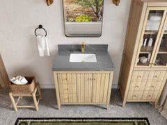 Atlanta White Oak 36 W x 22 D Center Sink Vanity for Elegant Bathrooms - photo 33