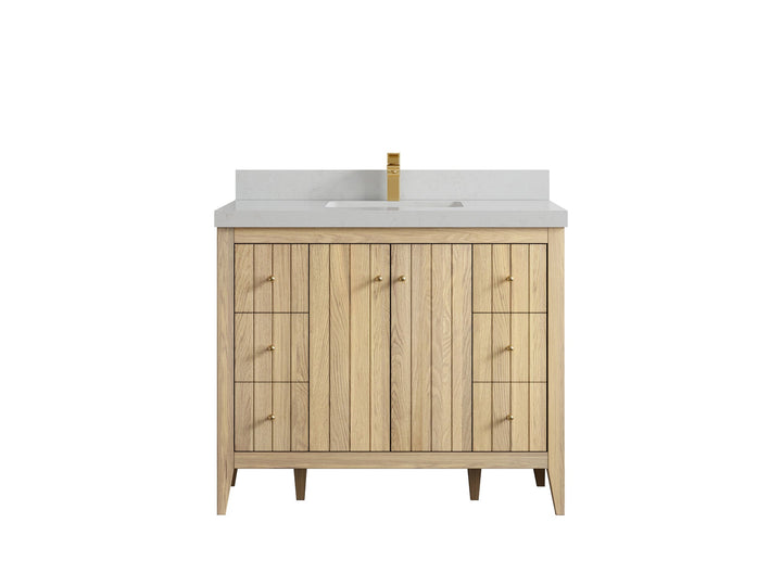 Atlanta White Oak 42 in. W x 22 in. D Single Sink Bathroom Vanity - photo 13