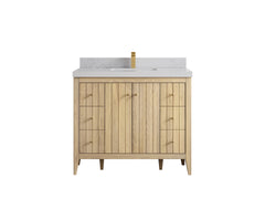 Atlanta White Oak 42 in. W x 22 in. D Single Sink Bathroom Vanity - photo 1