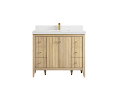 Atlanta White Oak 42 in. W x 22 in. D Single Sink Bathroom Vanity - photo 44