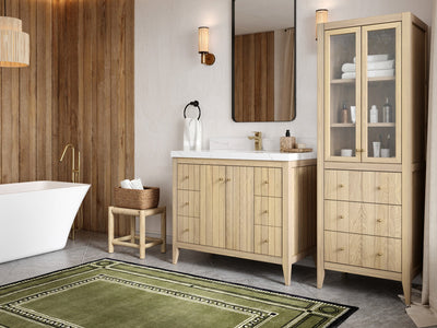 Atlanta White Oak 42 in. W x 22 in. D Single Sink Bathroom Vanity - Willow Bath and Vanity