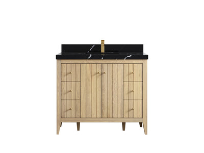 Atlanta White Oak 42 in. W x 22 in. D Single Sink Bathroom Vanity - Willow Bath and Vanity