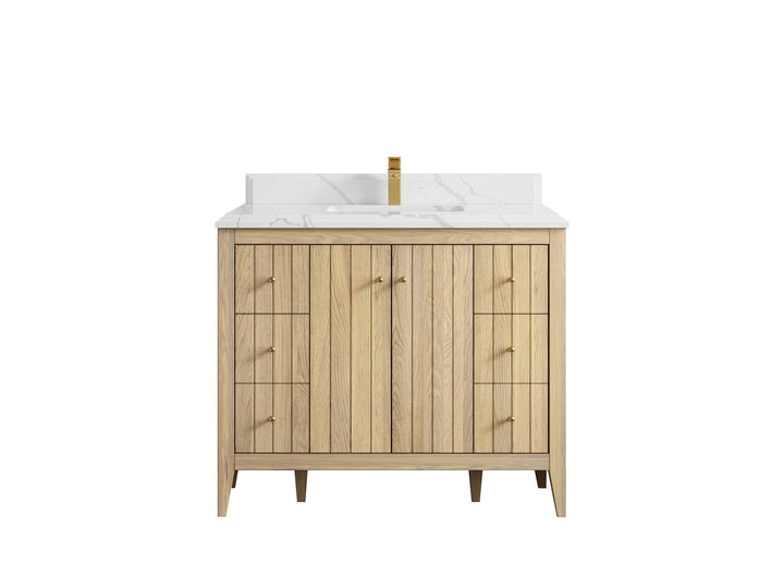 Atlanta White Oak 42 in. W x 22 in. D Single Sink Bathroom Vanity - photo 25
