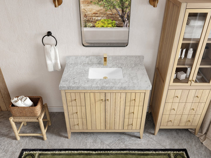 Atlanta White Oak 42 in. W x 22 in. D Single Sink Bathroom Vanity - photo 10