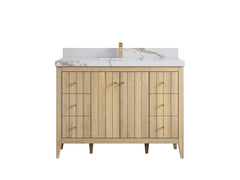 Atlanta White Oak 48 in. W x 22 in. D Single Sink Bathroom Vanity - photo 14