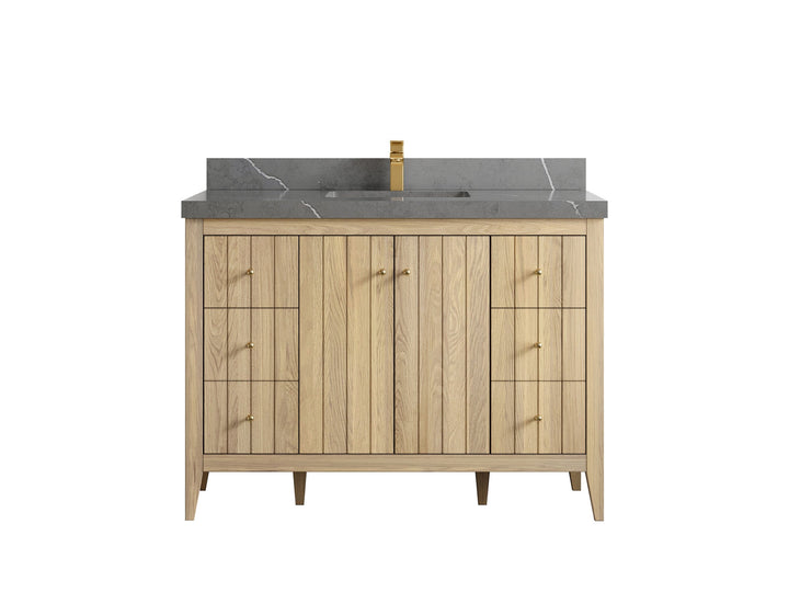 Atlanta White Oak 48 in. W x 22 in. D Single Sink Bathroom Vanity - photo 35