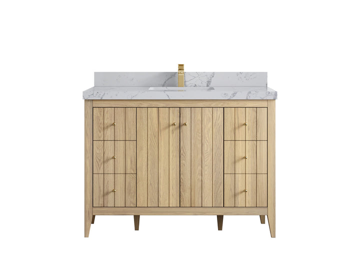 Atlanta White Oak 48 in. W x 22 in. D Single Sink Bathroom Vanity - photo 43