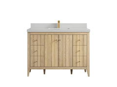 Atlanta White Oak 48 in. W x 22 in. D Single Sink Bathroom Vanity - photo 12