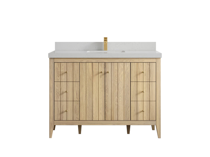 Atlanta White Oak 48 in. W x 22 in. D Single Sink Bathroom Vanity - photo 13