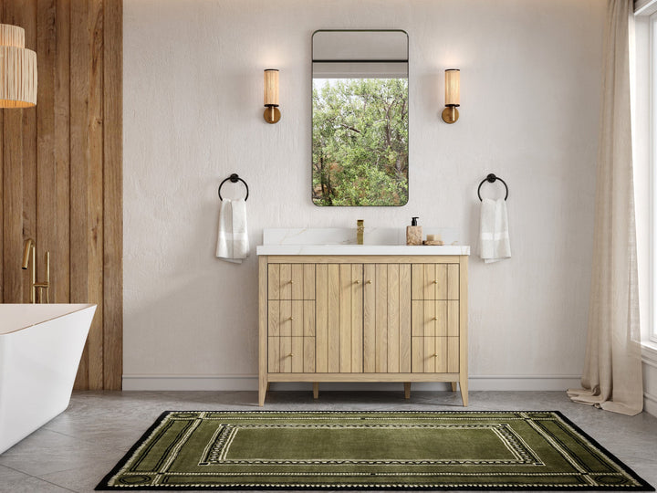 Atlanta White Oak 48 in. W x 22 in. D Single Sink Bathroom Vanity - photo 4