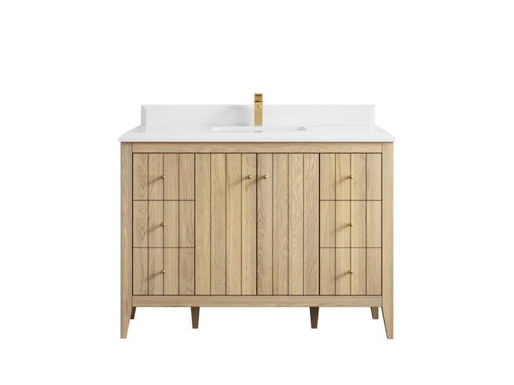 Atlanta White Oak 48 in. W x 22 in. D Single Sink Bathroom Vanity - photo 29