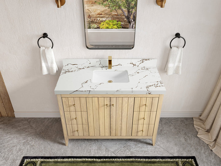 Atlanta White Oak 48 in. W x 22 in. D Single Sink Bathroom Vanity - photo 36