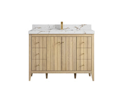 Atlanta White Oak 48 in. W x 22 in. D Single Sink Bathroom Vanity - photo 36
