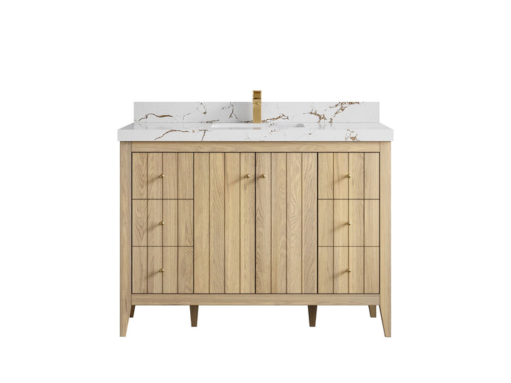 Atlanta White Oak 48 in. W x 22 in. D Single Sink Bathroom Vanity - photo 37